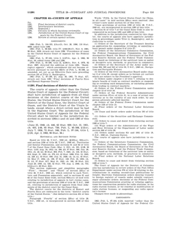 Page 316 TITLE 28—JUDICIARY and JUDICIAL PROCEDURE § 1291 CHAPTER 83—COURTS of APPEALS § 1291. Final Decisions of District