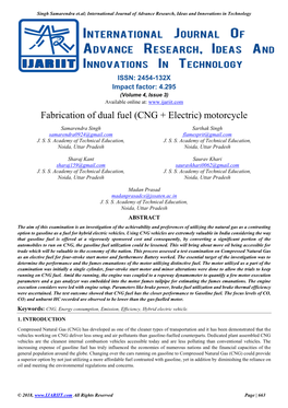 CNG + Electric) Motorcycle