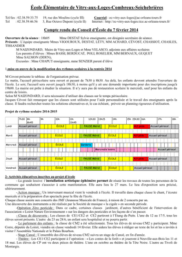 École Élémentaire De Vitry-Aux-Loges-Combreux-Seichebrières