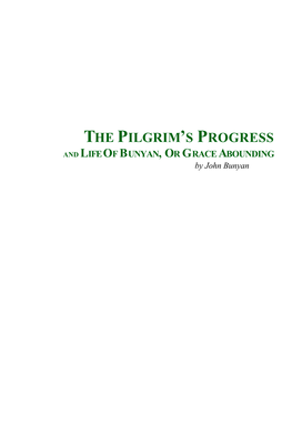 The Pilgrim's Progress