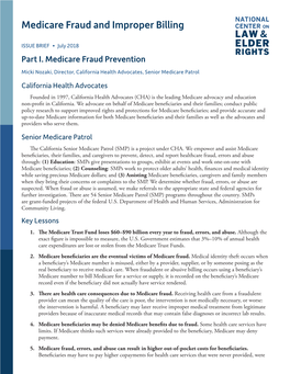 Medicare Fraud and Improper Billing