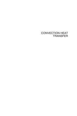 CONVECTION HEAT TRANSFER Other Books by Adrian Bejan