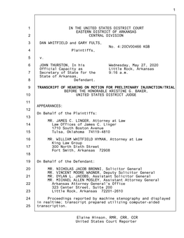 1 2 3 4 5 6 7 8 9 10 11 12 13 14 15 16 17 18 19 20 21 22 23 24 25 Elaine Hinson, RMR, CRR, CCR United States Court Reporter 1 IN