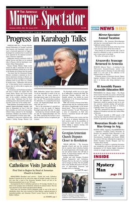 Progress in Karabagh Talks