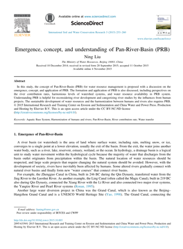 Emergence, Concept, and Understanding of Pan-River-Basin