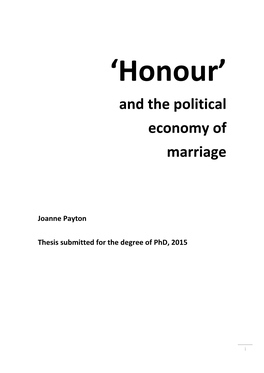The Political Economy of Marriage: Joanne Payton