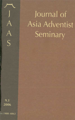 Journal of a Asia Adventist a Seminary S