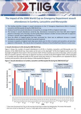 The Impact of the 2006 World Cup on Emergency Department Assault Attendances in Cumbria, Lancashire and Merseyside