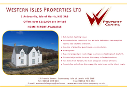 1 Ardvourlie, Isle of Harris, HS3 3AB Offers