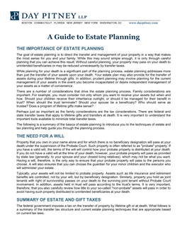 A Guide to Estate Planning (Pdf)