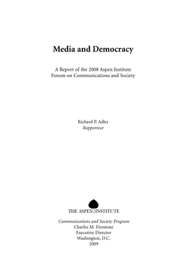 Media and Democracy