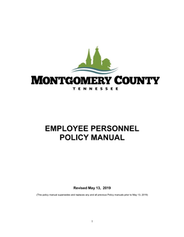 Employee Personnel Policy Manual