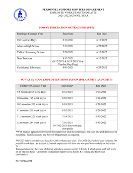 Work Year Calendar [PDF]