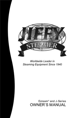 Jiffy Steamer Owner's Manual