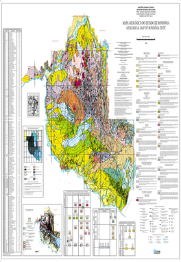Mapa Geológico Do Estado De Rondônia Geological