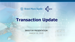 Investor Presentation March 19, 2019