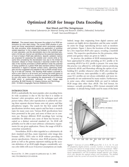 Optimized RGB for Image Data Encoding