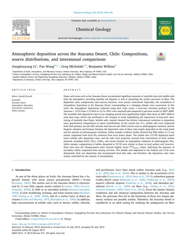 Atmospheric Deposition Across the Atacama Desert, Chile Compositions, Source Distributions, and Interannual Comparisons