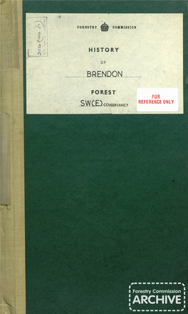 History of Brendon Forest 1920-1951. South West