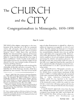 The Church and the City : Congregationalism in Minneapolis