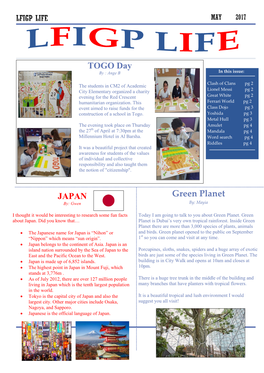 LFIGP LIFE TOGO Day Green Planet JAPAN