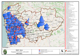 DRAP - Norte Freguesias Com PSA Distribuição Da PSA Do Kiwi Por Concelho O Prospeções Fitossanitárias - 2010 a 2015 CAOP2015 Concelhos