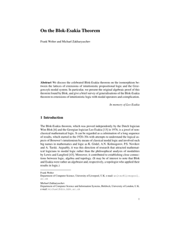 On the Blok-Esakia Theorem