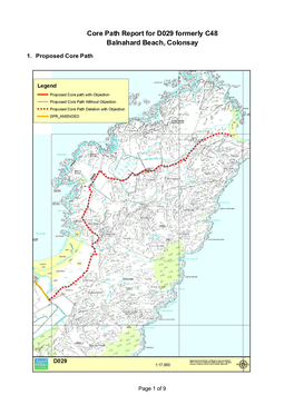 Core Path Report for D029 Formerly C48 Balnahard Beach, Colonsay