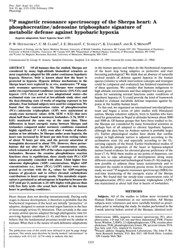 Phosphocreatine/Adenosine Triphosphatesignature Of