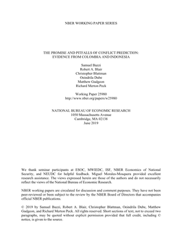 The Promise and Pitfalls of Conflict Prediction: Evidence from Colombia and Indonesia