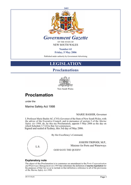 Gazette No 61 of 5 May 2006