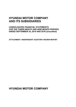 Hyundai Motor Company FY2017 1Q Consolidated Audit Report