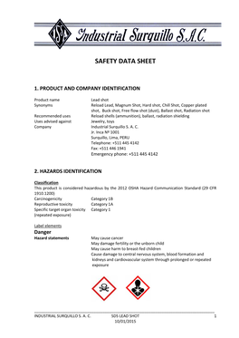 Safety Data Sheet