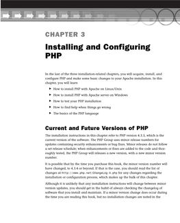 Installing and Configuring PHP