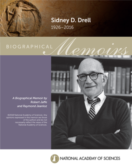 Sidney D. Drell 1926–2016