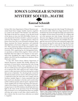 Iowa's Longear Sunfish Mystery Solved...Maybe