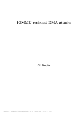 IOMMU-Resistant DMA Attacks