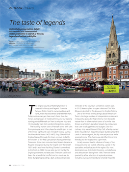 The Taste of Legends Baltic Outlook Journalists Natali Lekka and Chris Yeomans Visit Nottinghamshire in Search of History, Legend and Culinary Delights