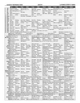 Sunday Morning Grid 8/25/19 Latimes.Com/Tv Times