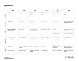 Paleo Dec 16 6 Days