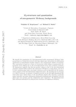 $ G 2 $-Structures and Quantization of Non-Geometric M-Theory Backgrounds