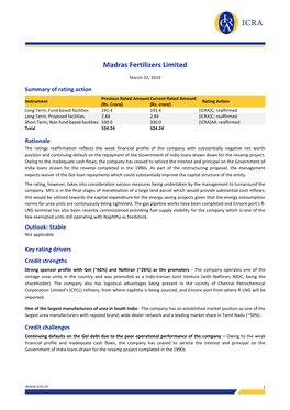 Madras Fertilizers Limited