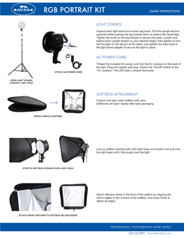 Rgb Portrait Kit Usage Instructions ®®