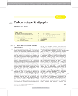 C0011 Carbon Isotope Stratigraphy