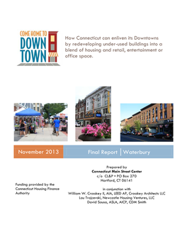 November 2013 Final Report Waterbury