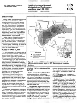 Flooding in Coastal Areas of Mississippi and Southeastern Louisiana, May 9-10,1995