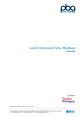 Land at Glenmore Farm, Westbury Travel Plan