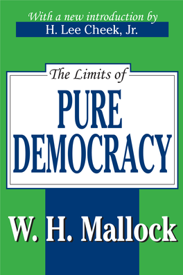 Mallock Social Philosophy Political Economy with a New Introduction by Modern History