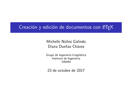 Creación Y Edición De Documentos Con LATEX