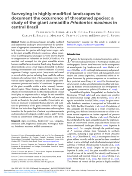 A Study of the Giant Armadillo Priodontes Maximus in Central Brazil